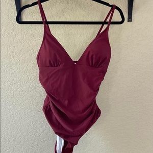 Cupshe maroon one piece swimsuit